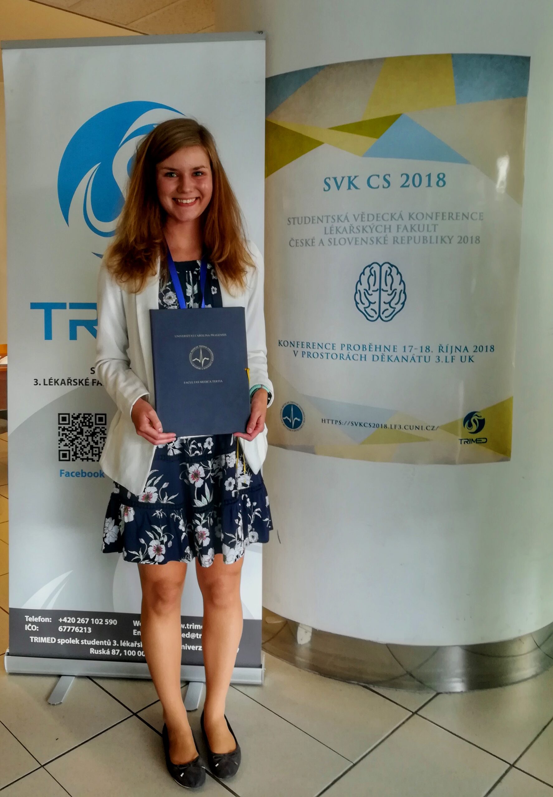 Barbora Hermanovská won the Student Scientific Conference of Medical Faculties - IMG 20181018 150616 01 scaled